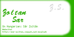 zoltan sar business card