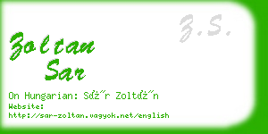 zoltan sar business card
